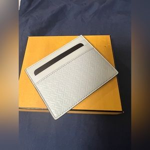 Fendi Logo Print Leather Card Case